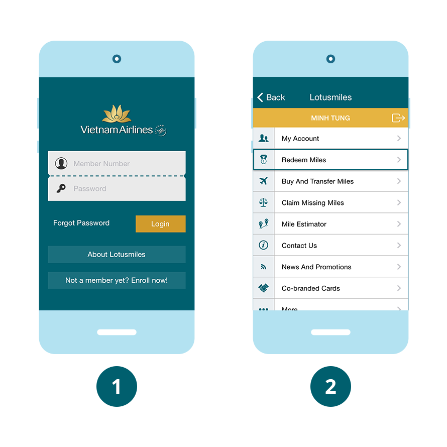 lotusmiles awards redeem miles vietnam airlines vietnam airline frequent flyer