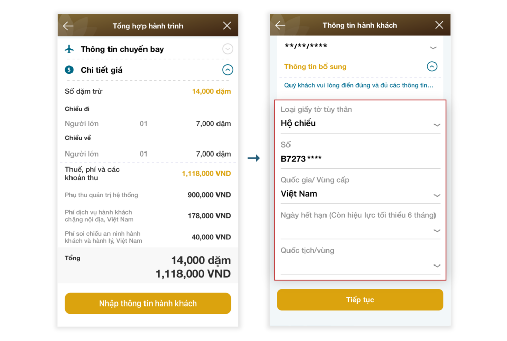 Hướng dẫn lấy thưởng trên app VNA 2.2.