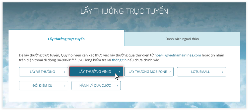 Lấy thưởng VinID 3.