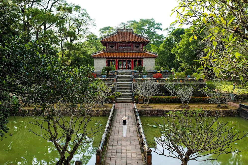 The Tomb of Minh Mang captivates with its perfect symmetry and peaceful natural surroundings